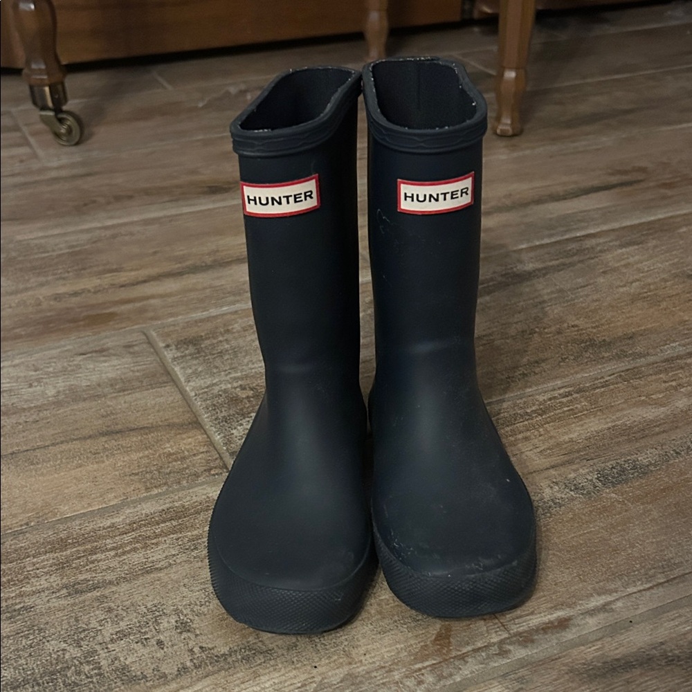 Hunter Kids Classic Navy Rain Boots sz 12/13